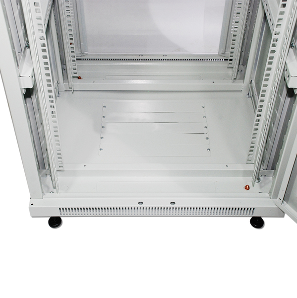 Rack cabinet Qbox 42U/19 600mm x 800mm with fan - light gray